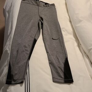 Nike Gray and Black Leggings